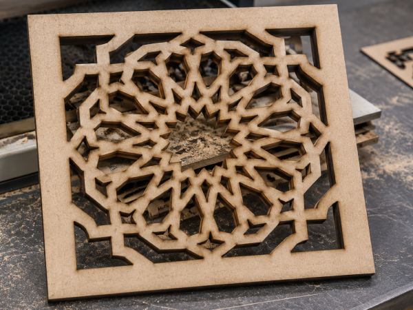 Laser cutting mdf